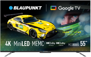 BLAUPUNKT 55" MINI LED,4K ULTRA HD,GOOGLE TV,DOLBY ATMOS 55MCG8000S