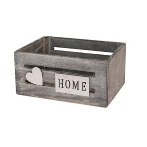 ΚΑΦΑΣΙ ΓΚΡΙ ΞΥΛΙΝΟ 25Χ19Χ12ΕΚ HOME